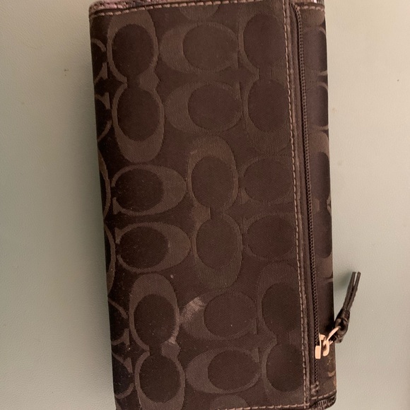 Coach black trifold full wallet - Picture 4 of 5